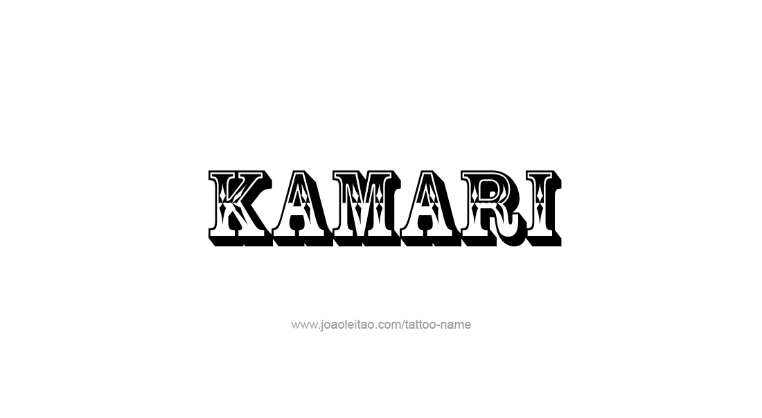 Tattoo Design  Name Kamari   