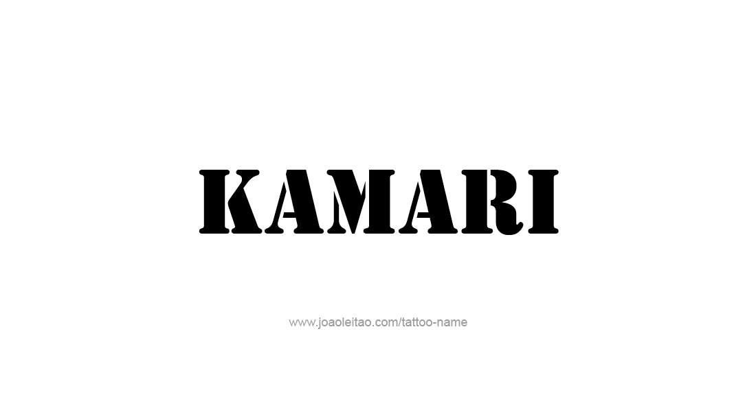 Tattoo Design  Name Kamari   