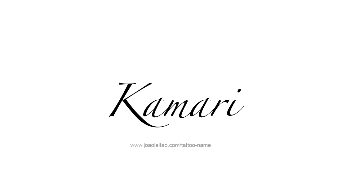 Tattoo Design  Name Kamari   