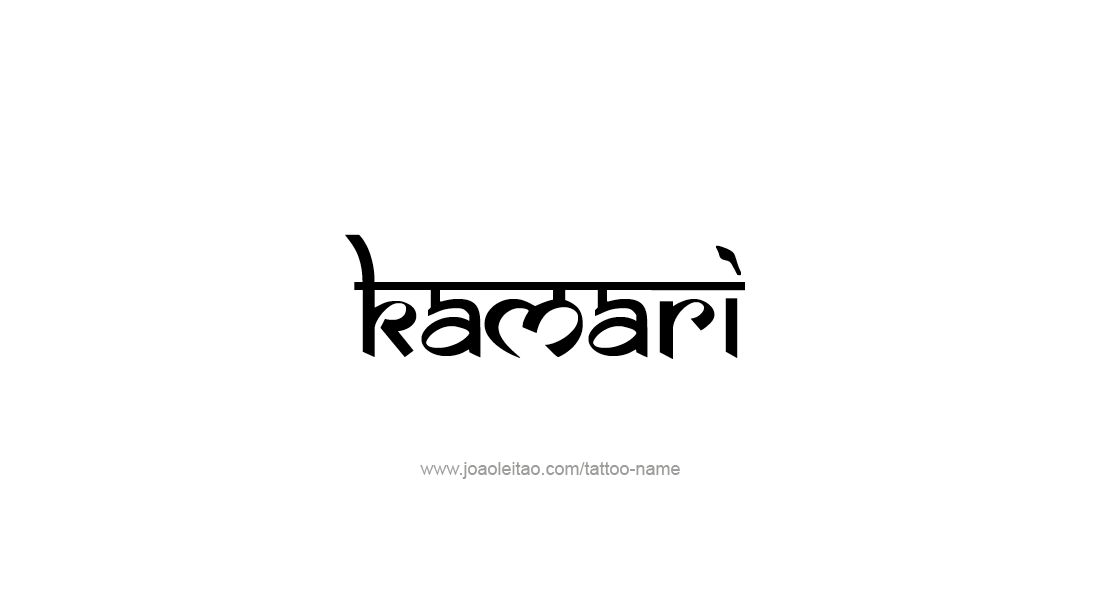 Tattoo Design  Name Kamari   