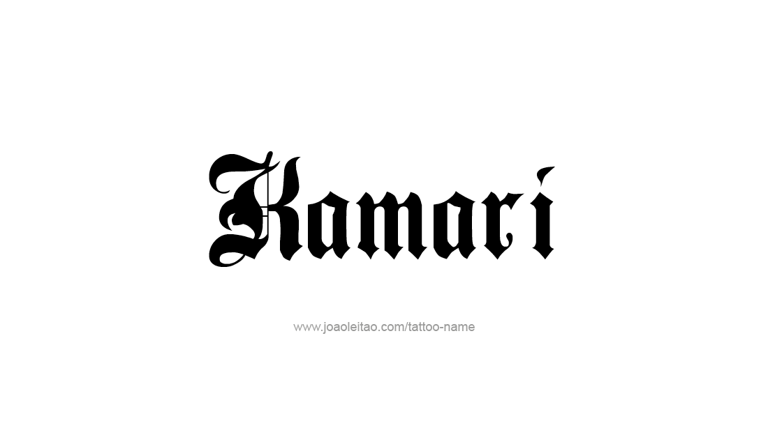 Tattoo Design  Name Kamari   