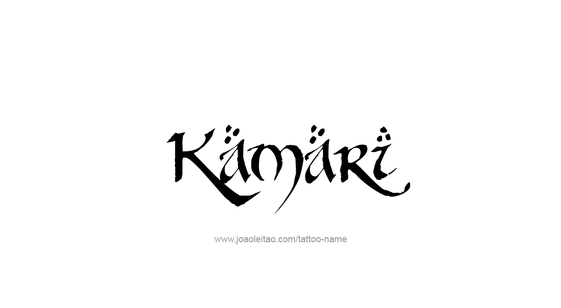 Tattoo Design  Name Kamari   