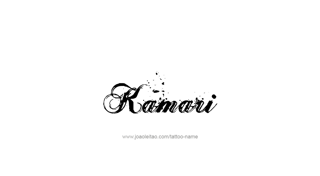 Tattoo Design  Name Kamari   