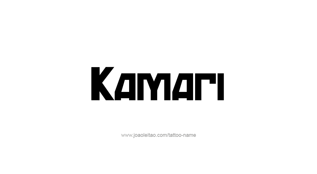 Tattoo Design  Name Kamari   