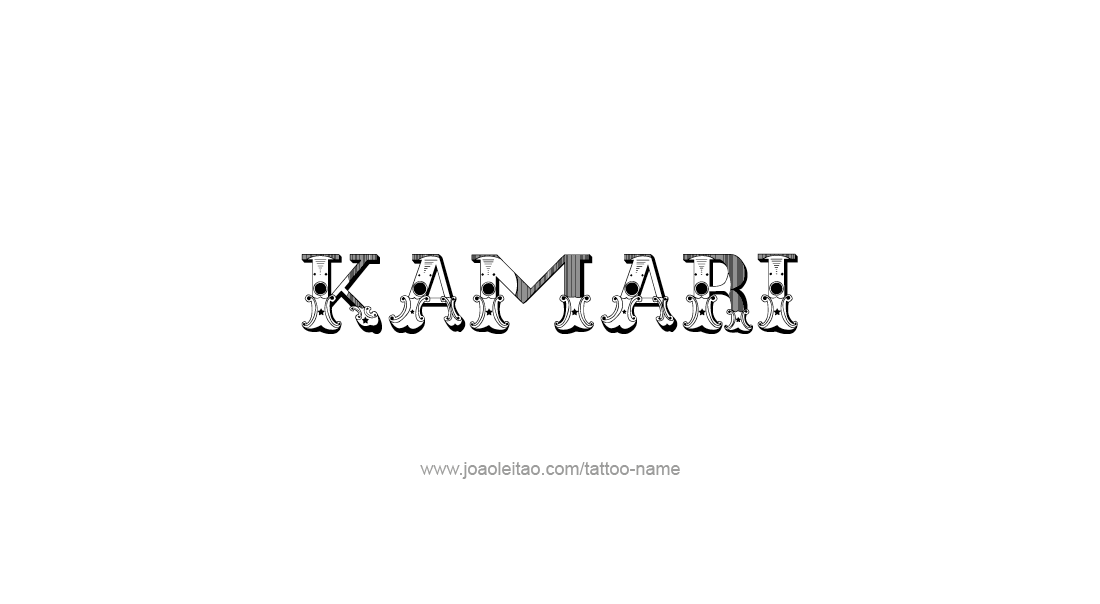 Tattoo Design  Name Kamari   