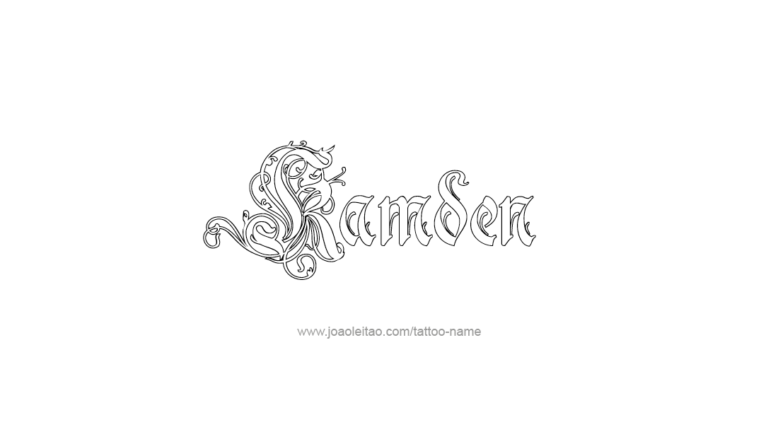 Tattoo Design  Name Kamden   