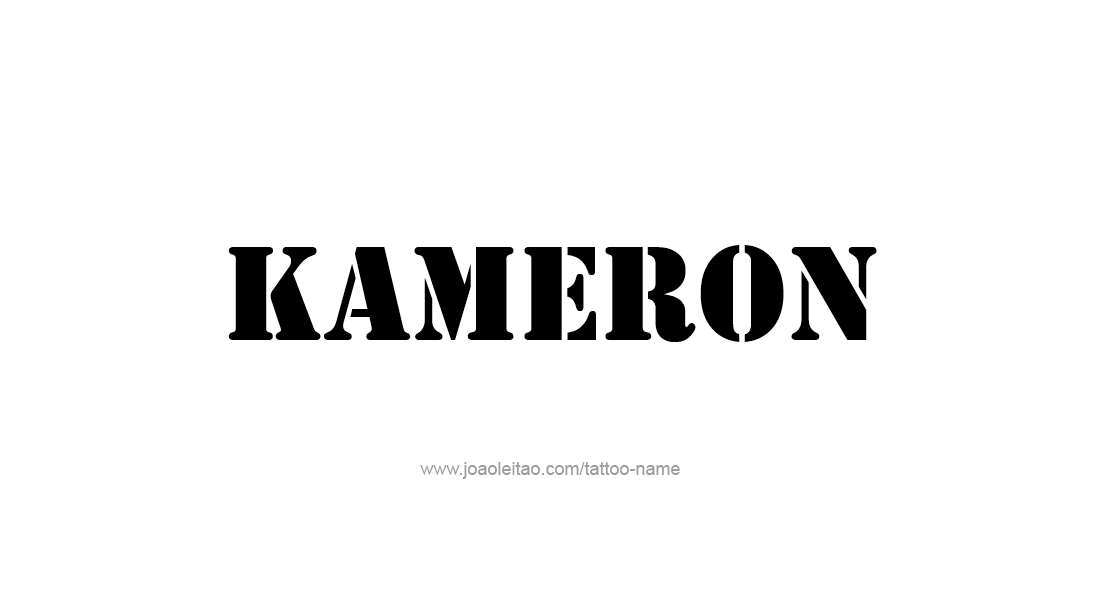 Tattoo Design  Name Kameron   