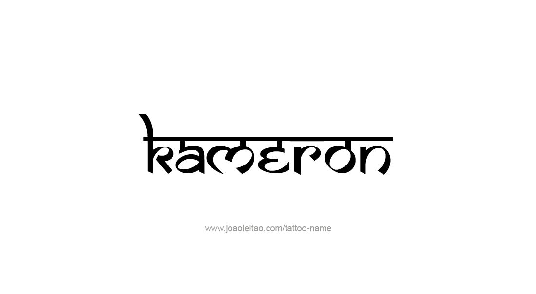 Tattoo Design  Name Kameron   