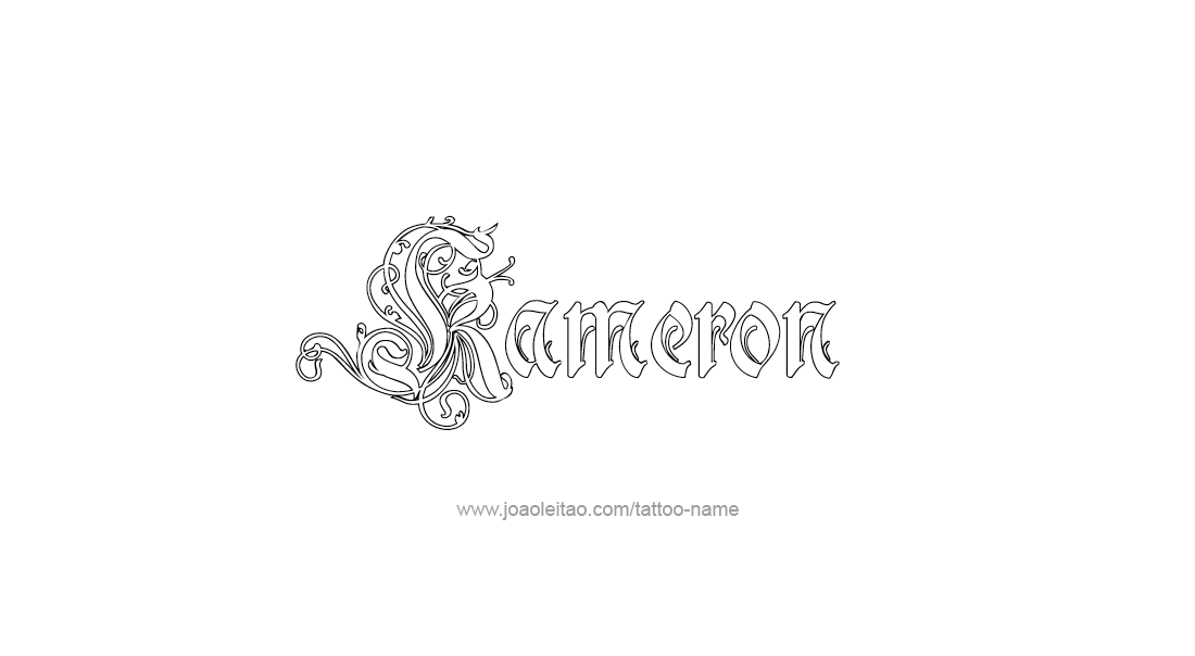 Tattoo Design  Name Kameron   