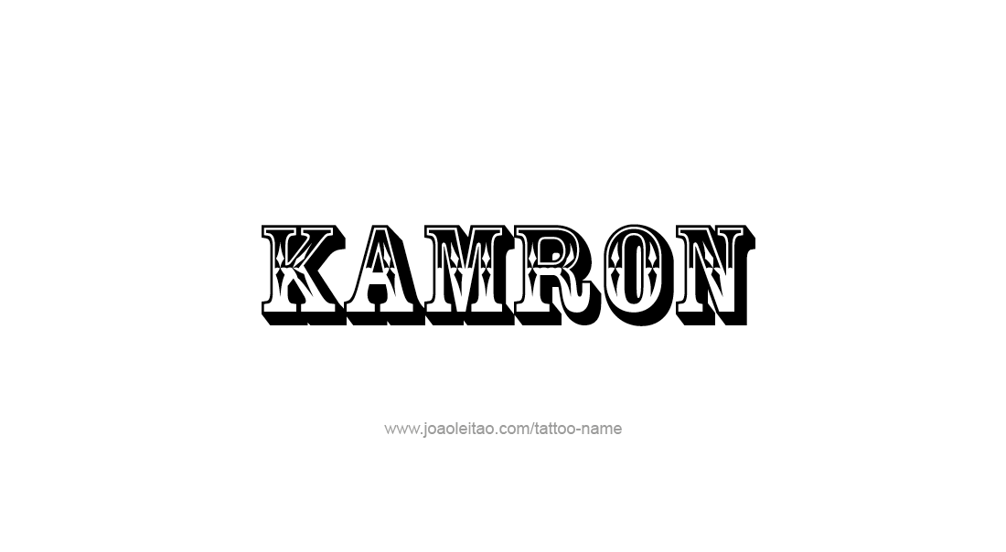 Tattoo Design  Name Kamron   