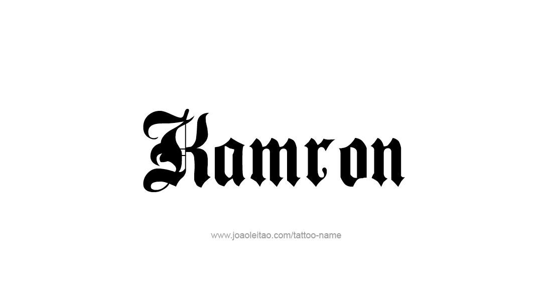 Tattoo Design  Name Kamron   