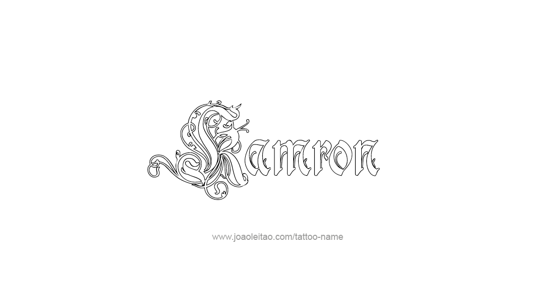 Tattoo Design  Name Kamron   