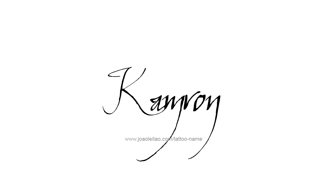 Tattoo Design  Name Kamron   