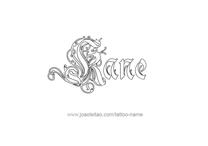 Tattoo Design  Name Kane   