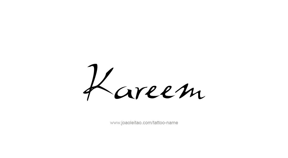 Tattoo Design  Name Kareem   