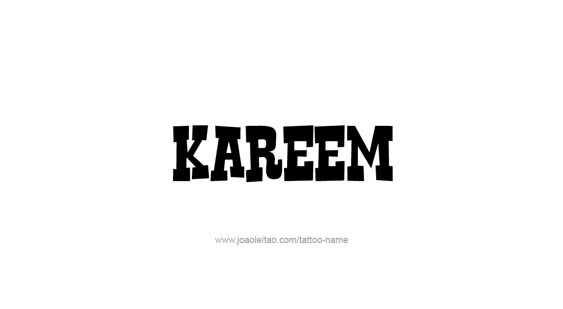 Tattoo Design  Name Kareem   