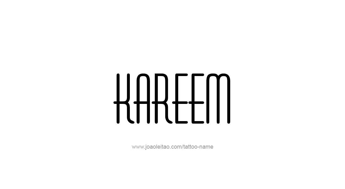 Tattoo Design  Name Kareem   