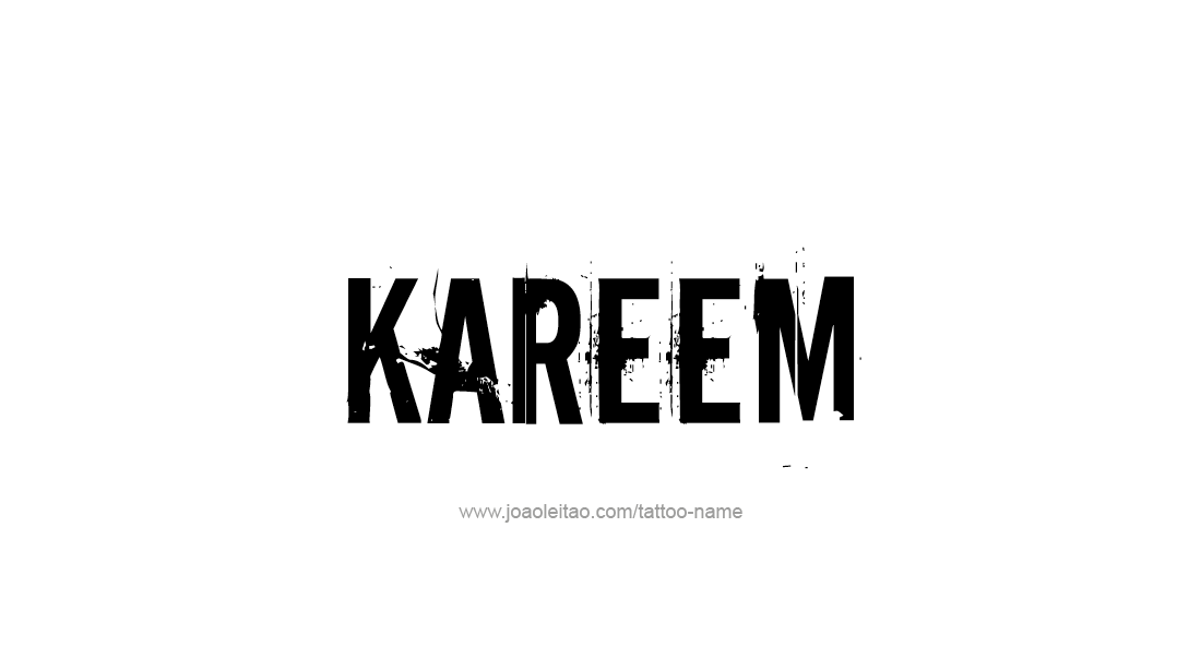 Tattoo Design  Name Kareem   