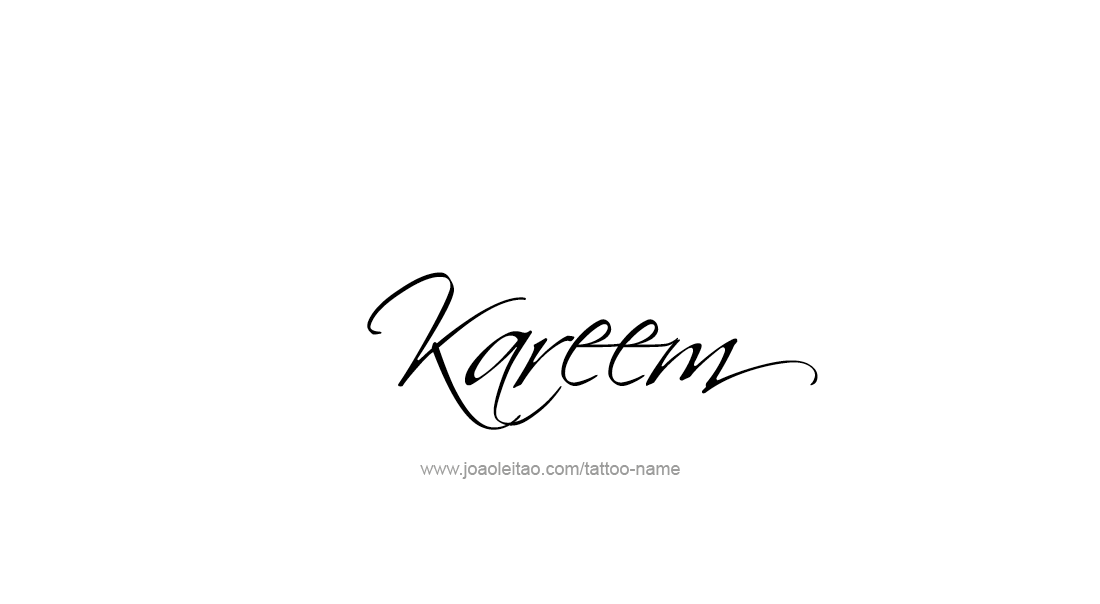 Tattoo Design  Name Kareem   