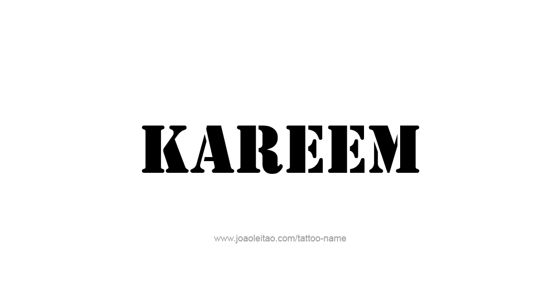 Tattoo Design  Name Kareem   