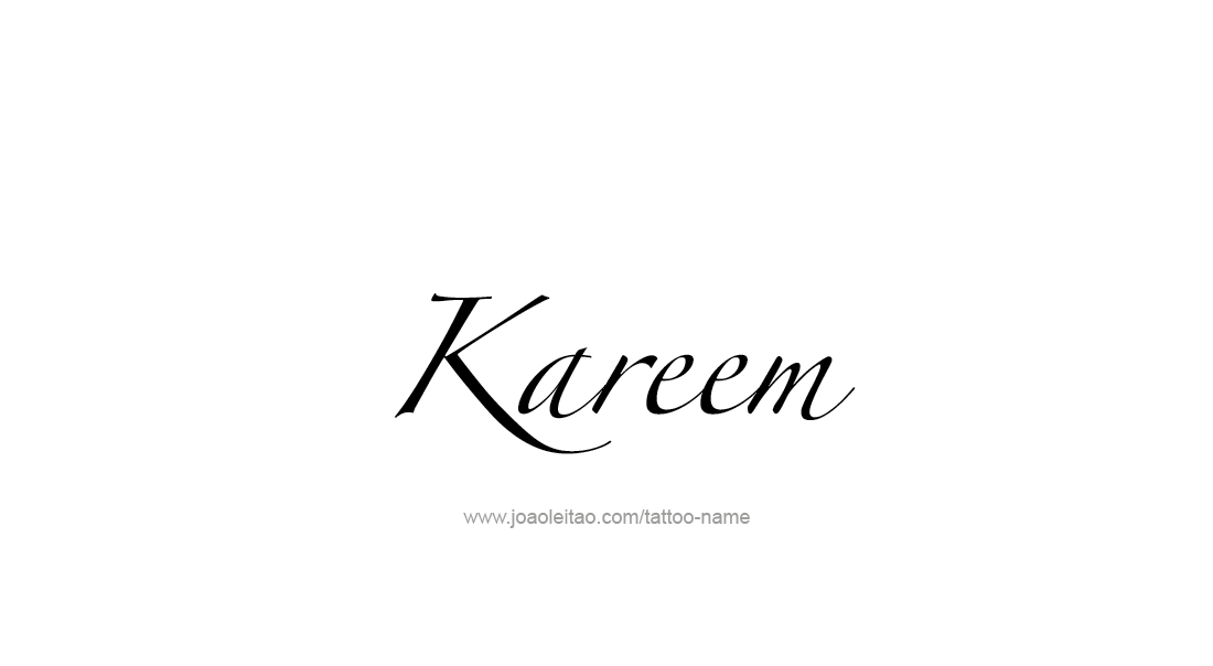 Tattoo Design  Name Kareem   