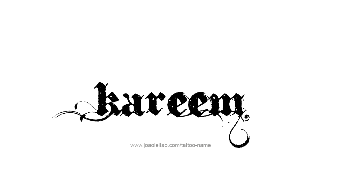 Tattoo Design  Name Kareem   