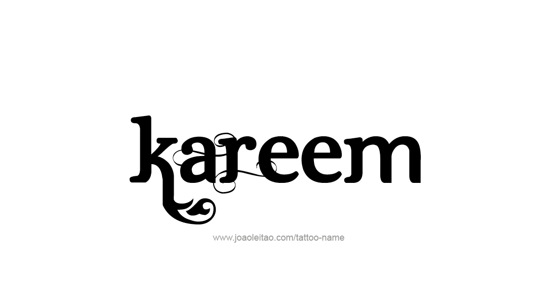 Tattoo Design  Name Kareem   