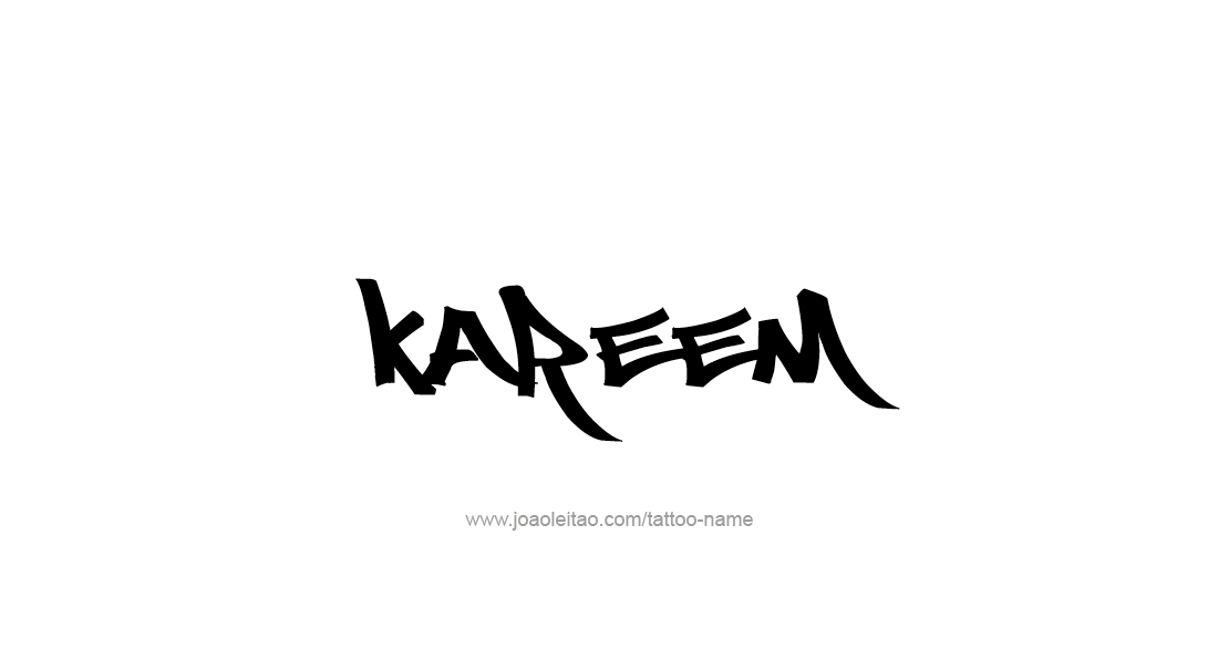 Tattoo Design  Name Kareem   