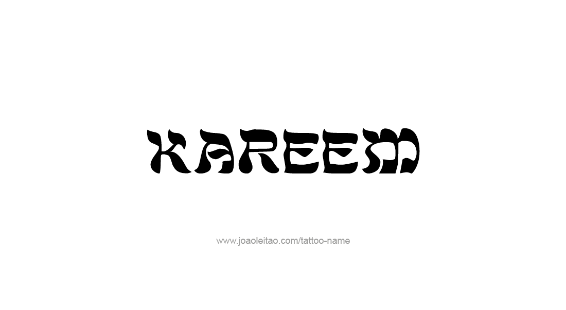 Tattoo Design  Name Kareem   