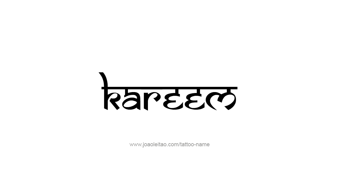 Tattoo Design  Name Kareem   