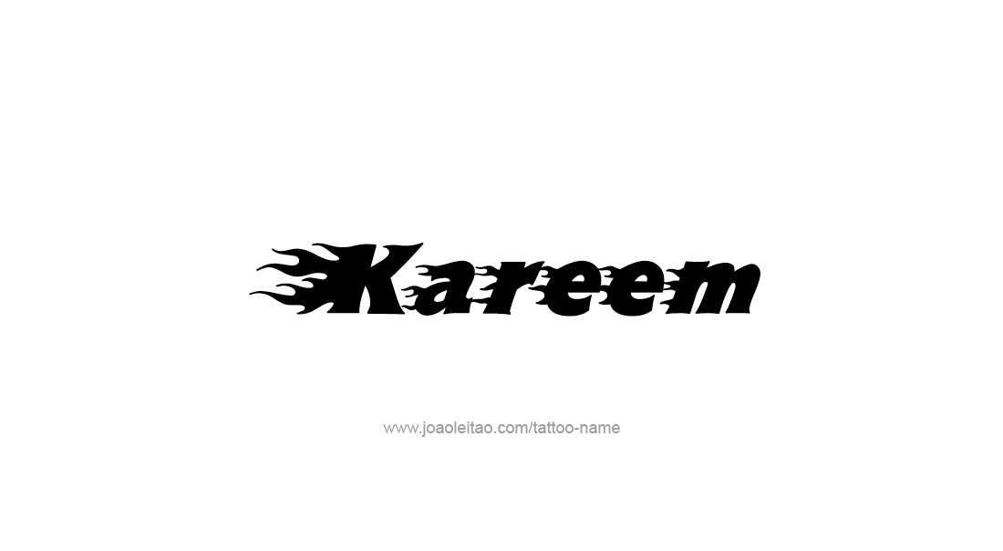 Tattoo Design  Name Kareem   