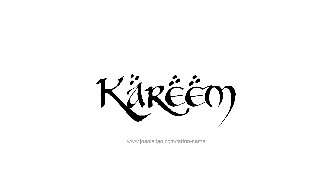 Tattoo Design  Name Kareem   
