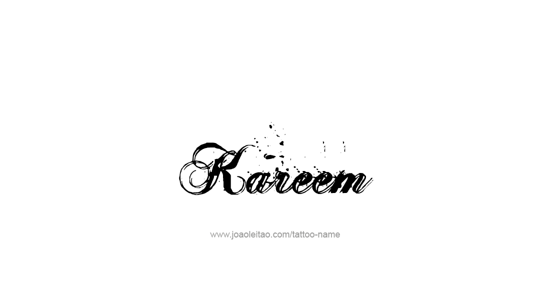 Tattoo Design  Name Kareem   