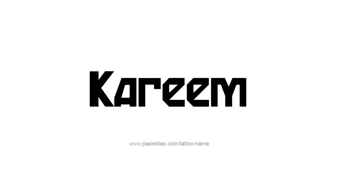 Tattoo Design  Name Kareem   