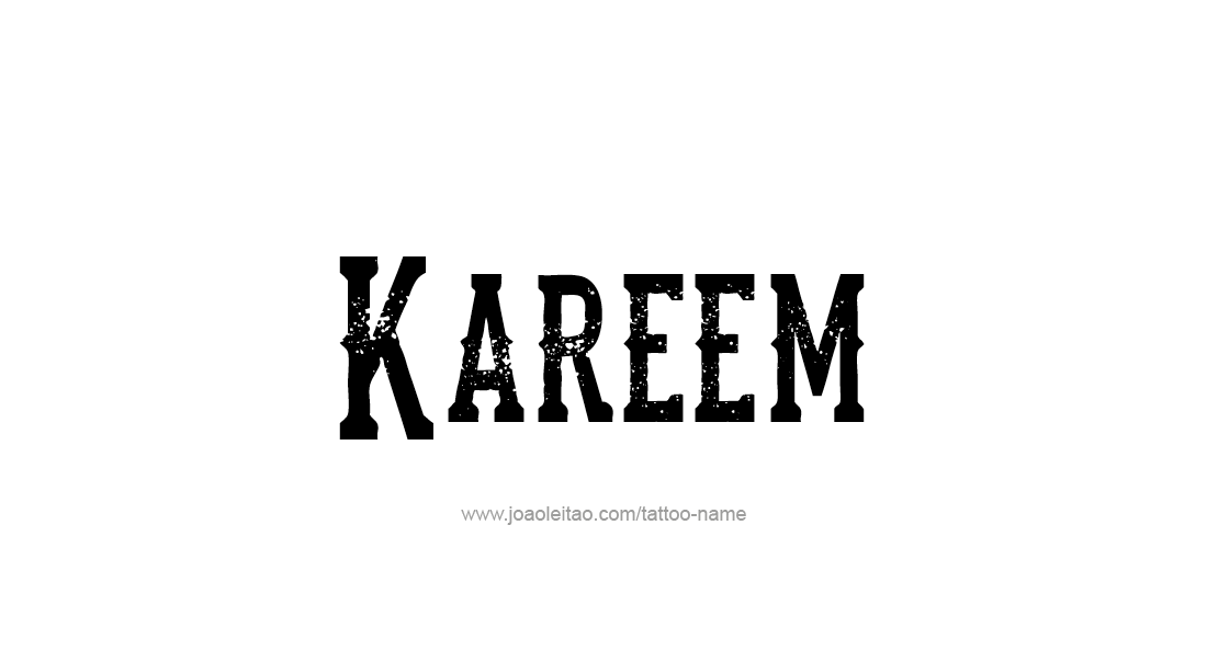 Tattoo Design  Name Kareem   