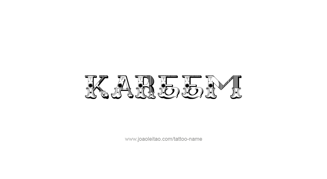 Tattoo Design  Name Kareem   