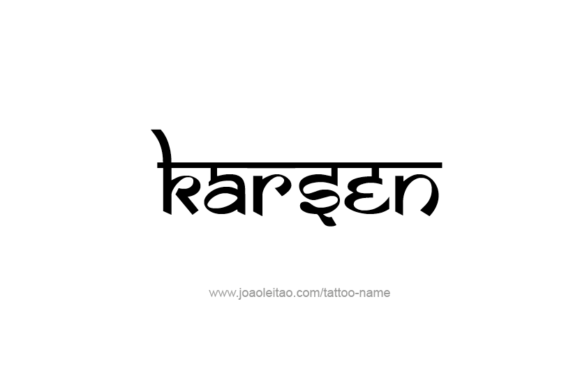 Tattoo Design  Name Karsen   