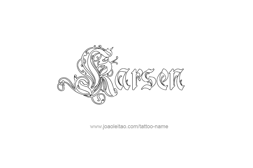 Tattoo Design  Name Karsen   