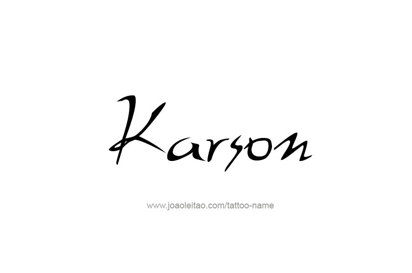 Tattoo Design  Name Karson   