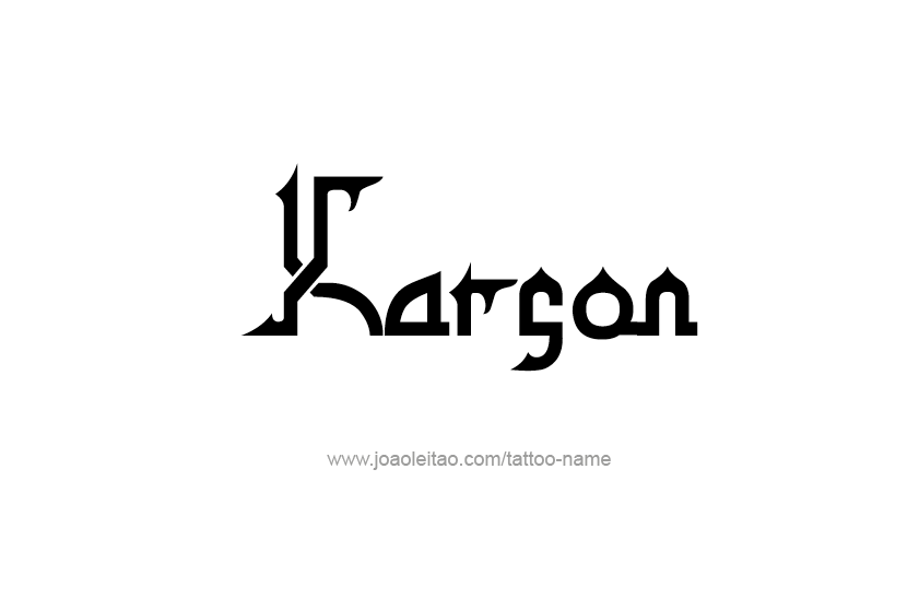 Tattoo Design  Name Karson   