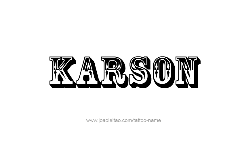 Tattoo Design  Name Karson   