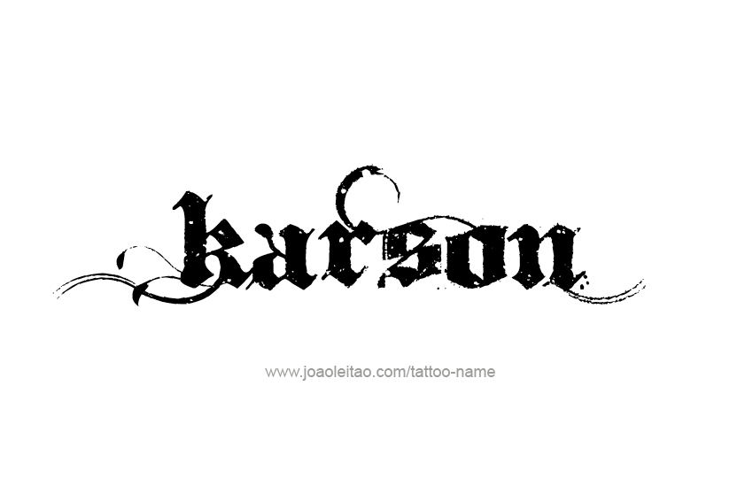 Tattoo Design  Name Karson   