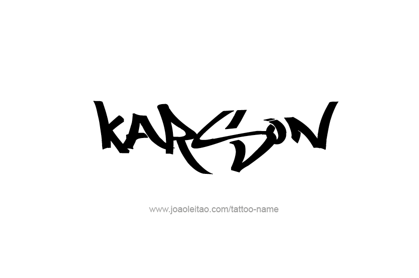 Tattoo Design  Name Karson   