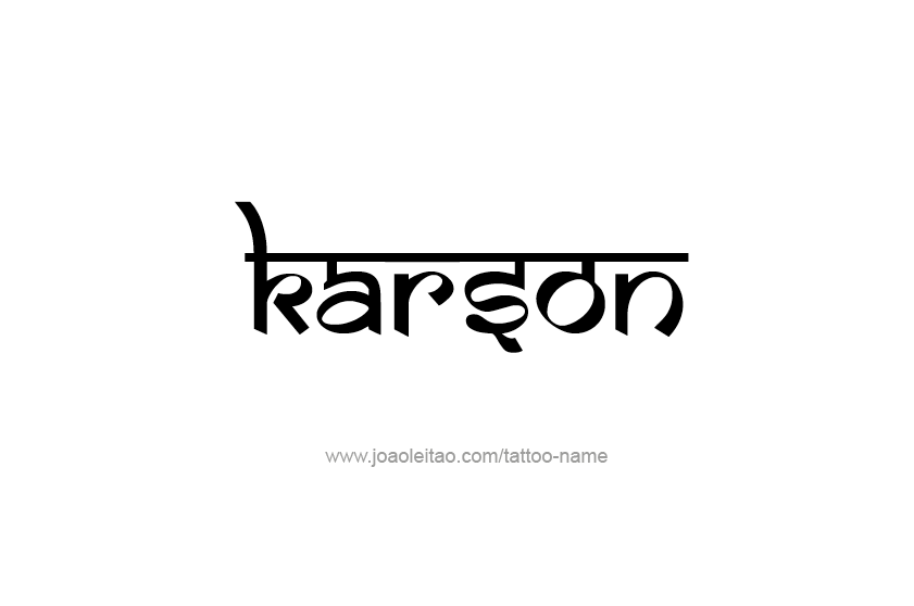 Tattoo Design  Name Karson   