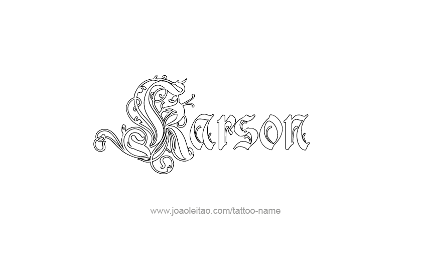 Tattoo Design  Name Karson   