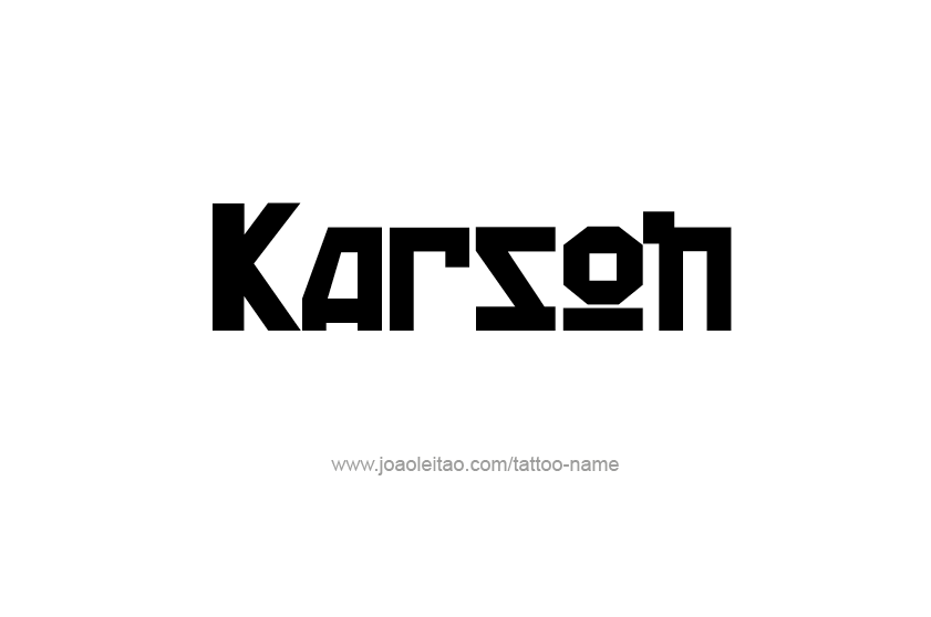 Tattoo Design  Name Karson   