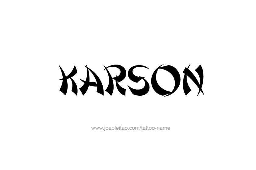 Tattoo Design  Name Karson