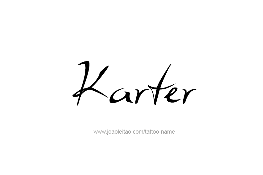 Tattoo Design  Name Karter   