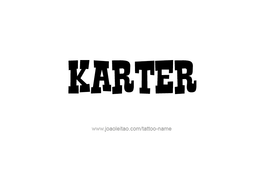 Tattoo Design  Name Karter   