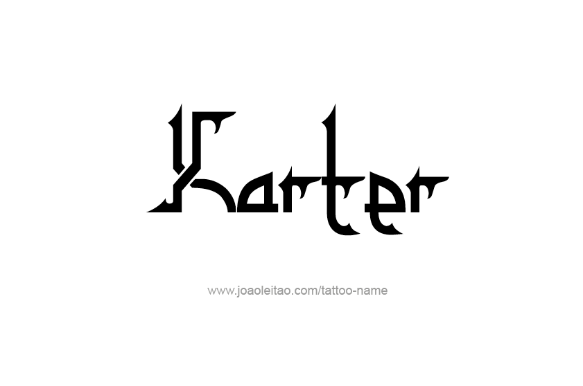 Tattoo Design  Name Karter   